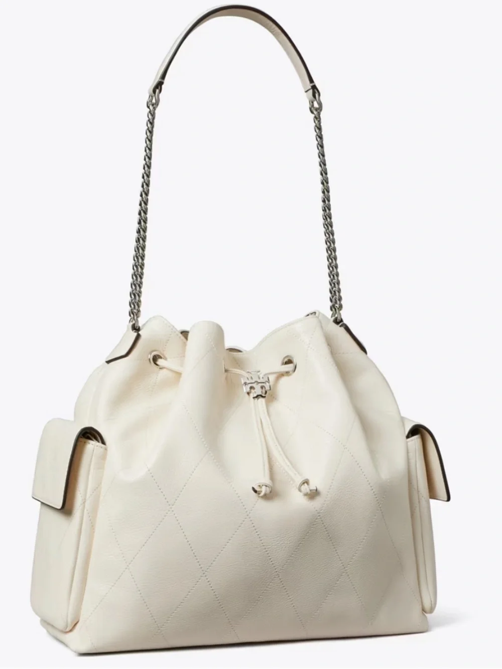 Tory Burch LARGE CHARLIE QUILTED DRAWSTRING SHOULDER BAG